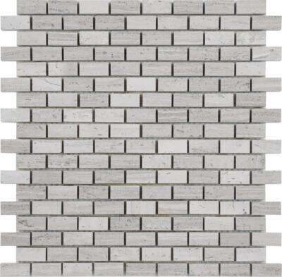 Simple Tile - Marble Mosaic Tile, ''Mini Brick Collection'', White Oak, Polished