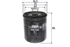 Valeo 586146 oil filter for Audi, Seat, Skoda, VW