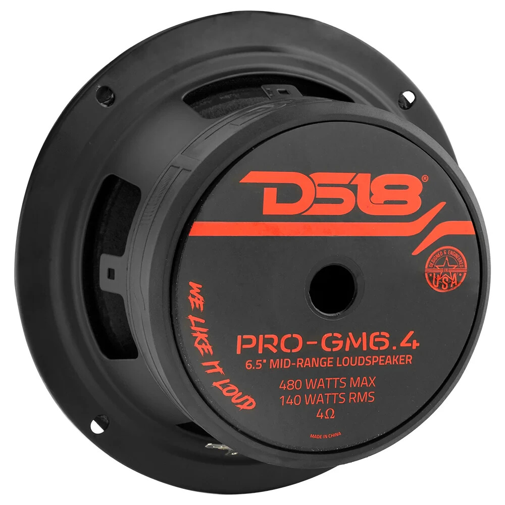 4x DS18 PRO-GM6.4 1920W 6.5 Midrange Loudspeaker 4 Ohm Pro Car Mid Bass Speakers