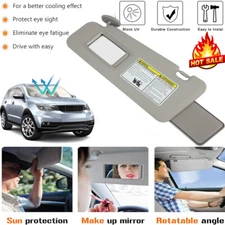 Gray Left Driver Side Sun Visor For Toyota Highlander 08-13 With Sunroof