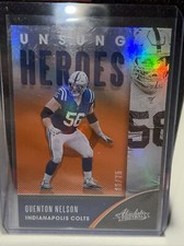 2020 Absolute Quenton Nelson Orange Spectrum Unsung Heroes #/75 Colts