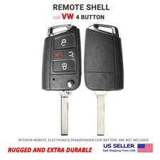 Flip Remote Key Shell Case With Flip Blade HU162R for VW 4 Button 