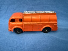 Vintage HUBLEY Diecast Fuel Truck Lancaster Orange Metal Toy Truck Gas Petroleum