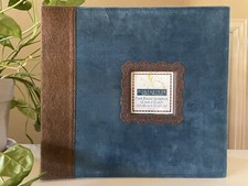 Portafolio Post Bound Scrap Book Blue  Brown 12x12 20 pages New