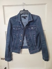 Calvin Klein Size Small Blue Jean Jacket Trucker Women's Made In USA