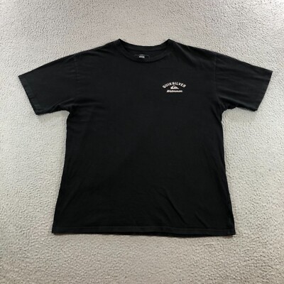 quicksilver waterman t shirt mens S black beach surf