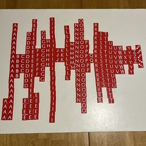 Lot Of Letter Tiles Red Plastic Syzygy Game Parts  .75” Square Over 200 Pieces
