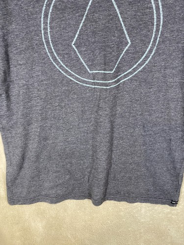 Volcom Casual T-Shirts Top Size S Womens Navy Grey Logo Short Sleeve - Picture 5 of 10