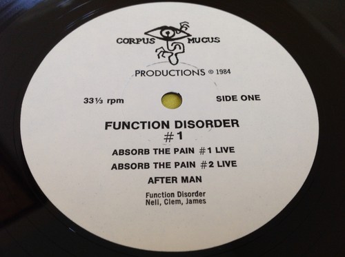 Rare 1984 Electronic Industrial LP : Function Disorder #1 ~ Corpus Mucus CM1 - Imagen 2 de 4