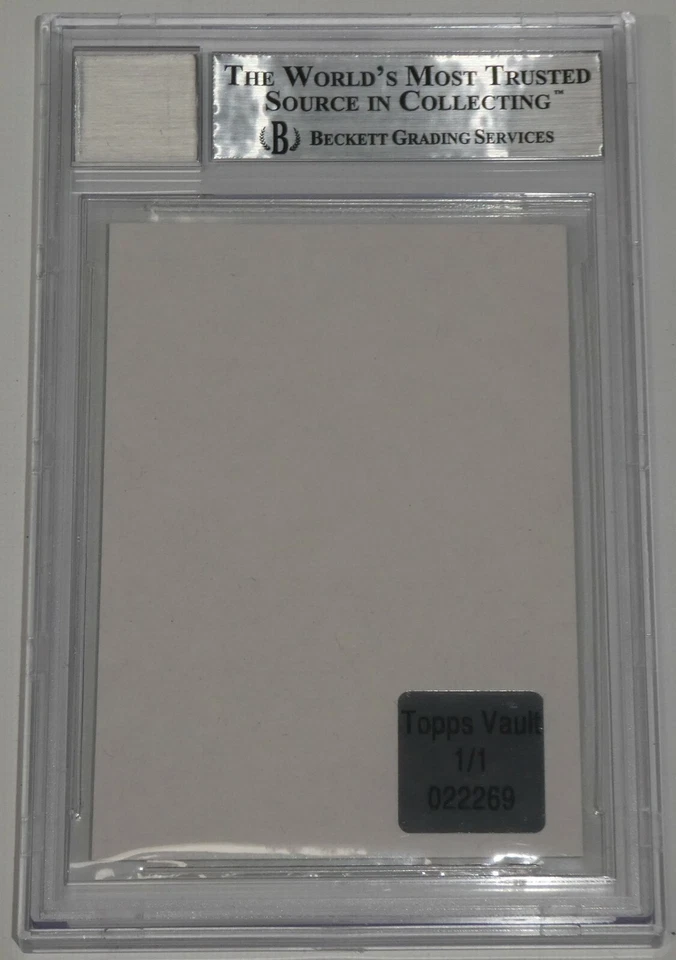 Tarjeta firmada por Hunter Renfroe 2014 Topps Vault Heritage reverso en blanco 1/1 certificado de autenticidad BAS automática Foto 4 de 4