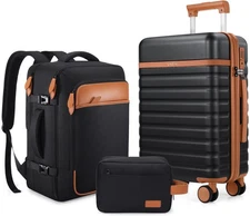 Luggage Sets 3 Piece, Carry On Luggage 20In With Spinner Wheels,PC Hardside S...