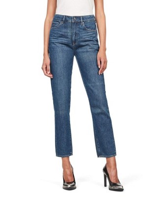 G-Star, Damen, Jeans, Straight, 3301 High Straight 90's Ankle Wmn Blau,  W23 L34