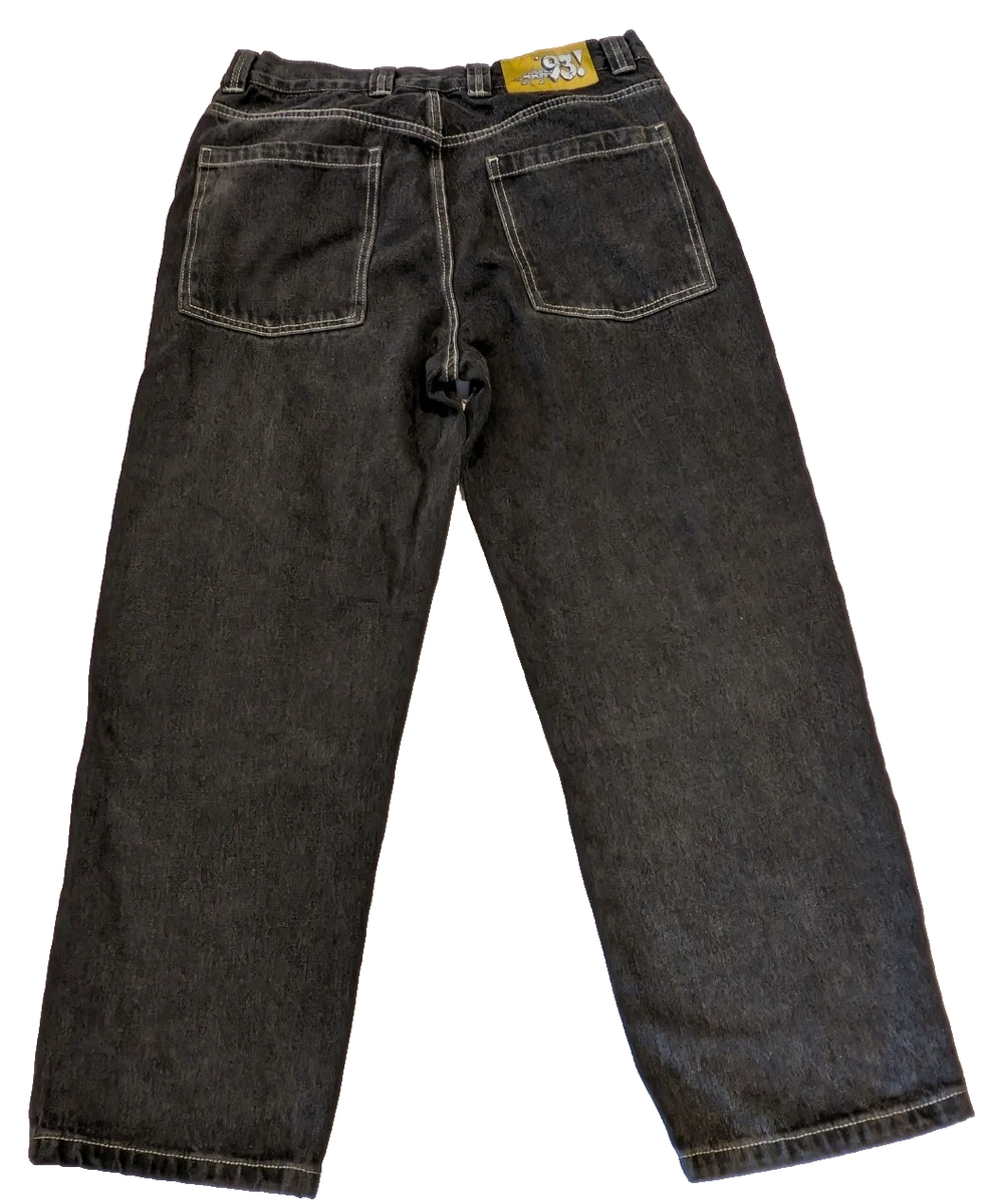 Polar Skate Co 93 Baggy Black Denim Jeans Mens 32/32 Skate Big Boy