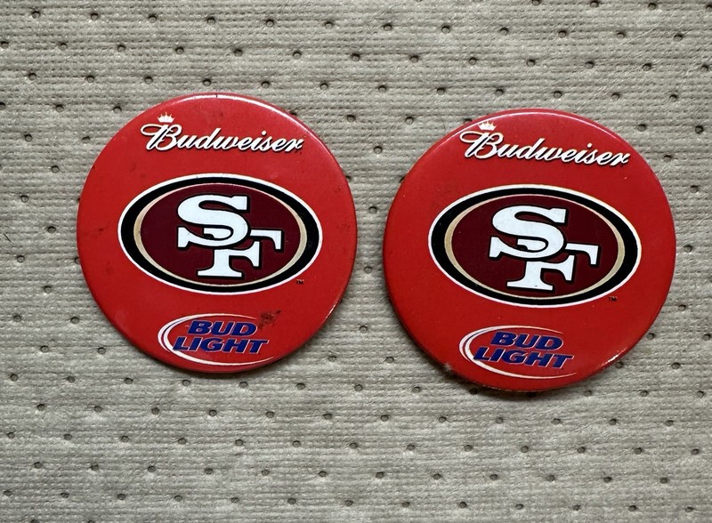 San Francisco 49ers Vintage Pin Button Budweiser Bud Light