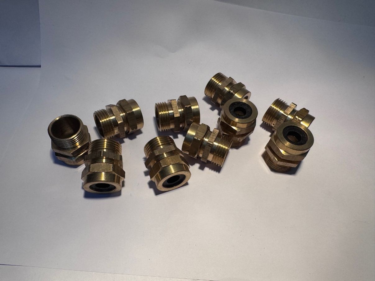 20mm Brass TRS Cable Gland 8mm Dia. Entry Hole for Conduit| METPRO BTG1  10 OFF