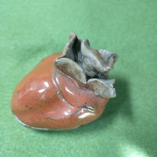 Persimmon Shaped Ceramic Incense Container Kogo Tea Ceremony