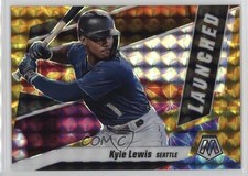 2021 Panini Mosaic Launched Reactive Yellow Prizm 5/99 Kyle Lewis #L8 3c7
