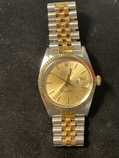 Vintage 1987 Rolex Datejust 16013 Two Tone 36mm Champagne Jubilee Watch Only
