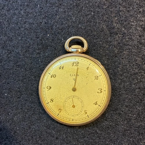 1871 Elgin Pocket Watch Open Face 7J Grade 55 J.T. Ryerson 18S 7J Model 1 Read