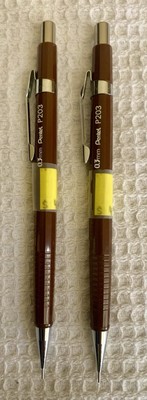 Two Pentel P203 Brown Mechanical Pencil 0.3mm Vintage New
