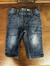 OshKosh B'gosh Dark Blue Kids Jeans, Size 6M, 100 Cotton