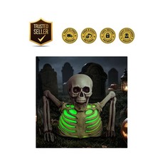 Durable Light-Up Groundbreaker Skeleton   Halloween Prop for Yard  Party D cor