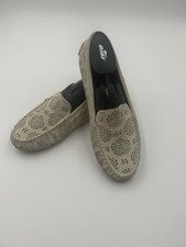 Coach Crosby Driver With Cut Out Tea Rose Women's Suede Loafer Size 9B