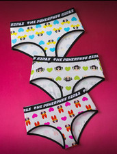 Powerpuff Girls Licensed Kawaii Logo Cute Cartoon Brief Panties - Pack of 3 XL