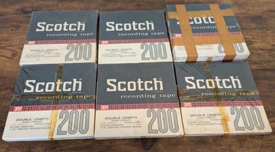 7 Scotch 200 Recording Tapes Double Length 1/4inx2400ft 7'' Reel