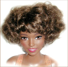 DOLL WIG Sz 16 Brunette Short Curly RETRO STYLE Full Cap Unused Tallina's NEW