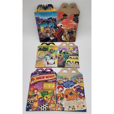 McDonalds Happy Meal Boxes 3pc Batman Animated Series Ronald McDonald 1993 EXC
