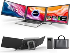 Extensor de Pantalla para Portátil 15.6" KEFEYA con Banco de Alimentación, FHD 1080P IPS Triple Laptop