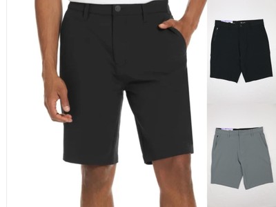 Hurley Men's Hybrid Walkshort Short Black Grey Size 30 Inseam 9.5in Stretch