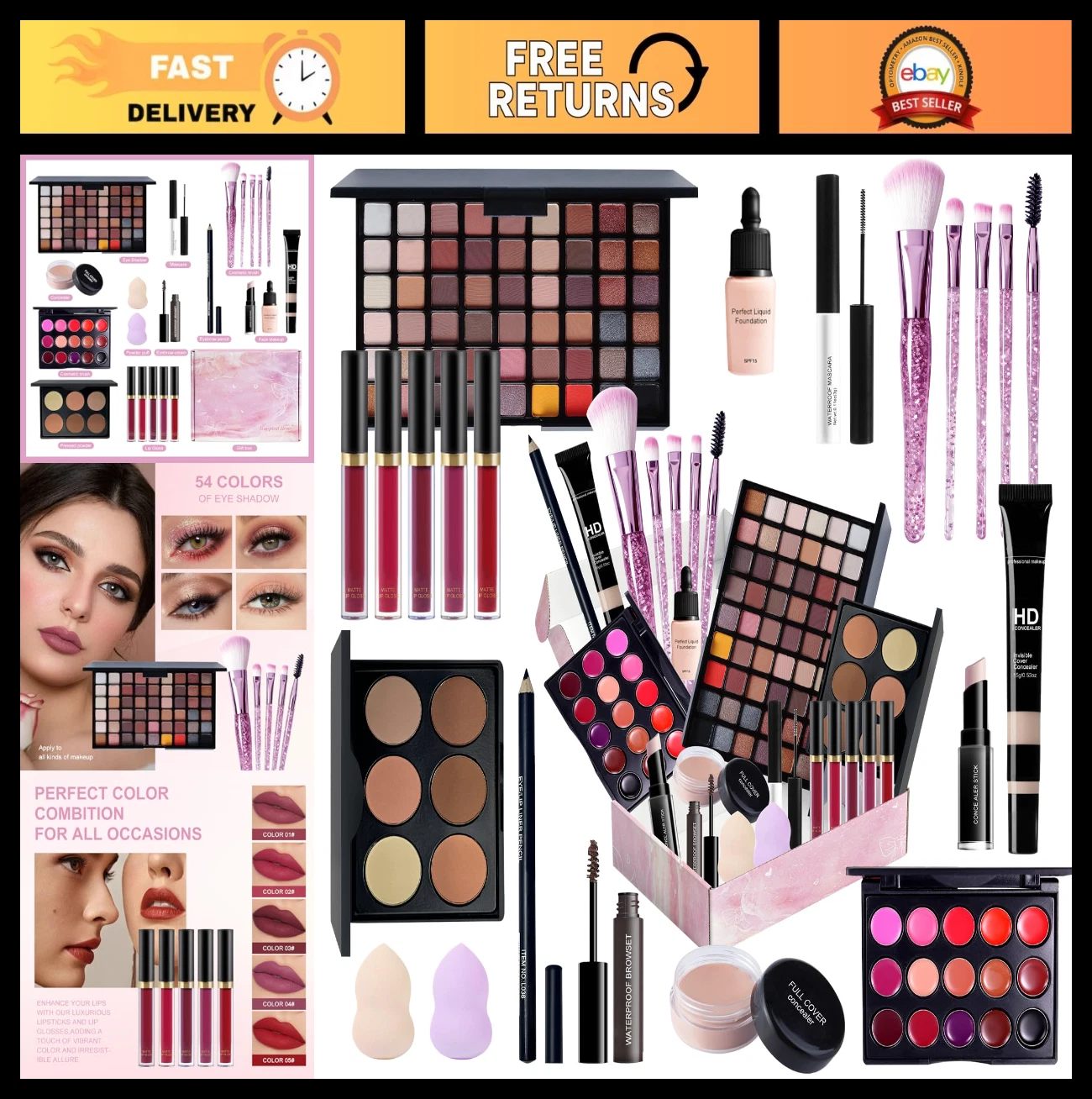 Complete Makeup Set for Women & Teens - All-in-One Beginner Kit, Gift Ready
Opens in a new window or