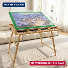 3-in-1 Folding  Tilting  High Puzzle Board with 4 Drawers, 1500 Pieces 27.7" H