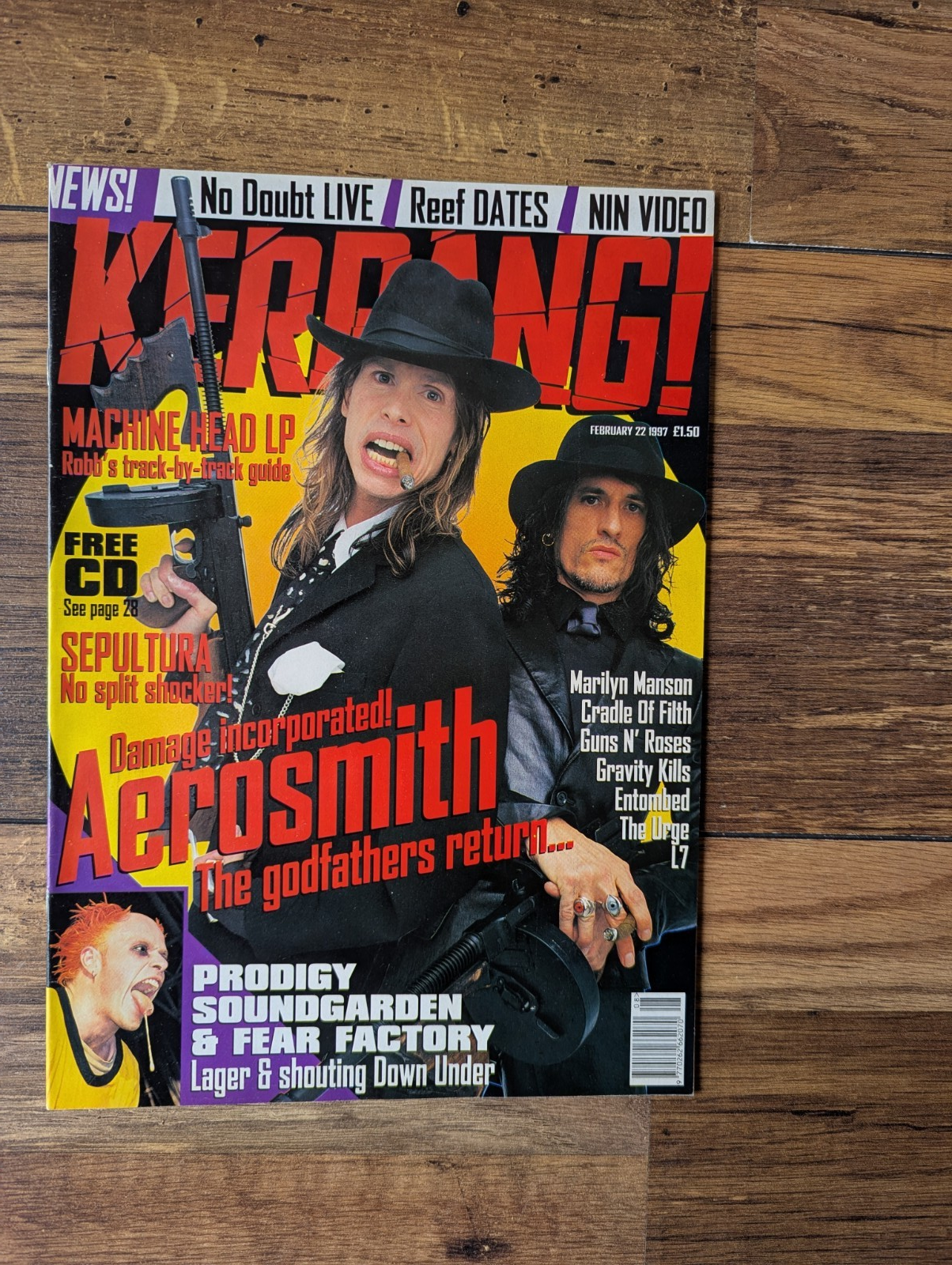 Kerrang! 636 Aerosmith, Machine Head, Sepultura, Prodigy/Soundgarden Down Under