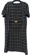 Versace Black Check Dress