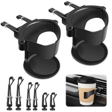 2 Car Cup Holder Air Vent Outlet Drink Coffee Bottle Holder Can Mounts Holders