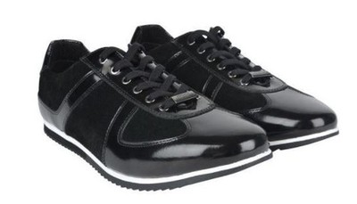 Versace Collection Sneaker / Turnschuhe Wildleder & Lacklederbesatz Gr. 40EU / 6UK