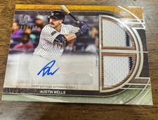 2025 Topps Museum Collection Austin Wells -Yankees Dual Patch Auto  89 /299