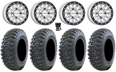 Raceline Alpha Hyper 15'' Wheels Silver 33'' Terra Master Tires Pioneer 1K / Talon