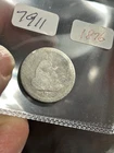 1876 S SEATED LIBERTY QUARTER - PLEASE NOTE MAGNIFIED PICTURE -