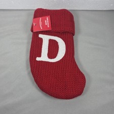 Letter D Wondershop Monogram Mini Christmas Stocking Initial Red Knit Target
