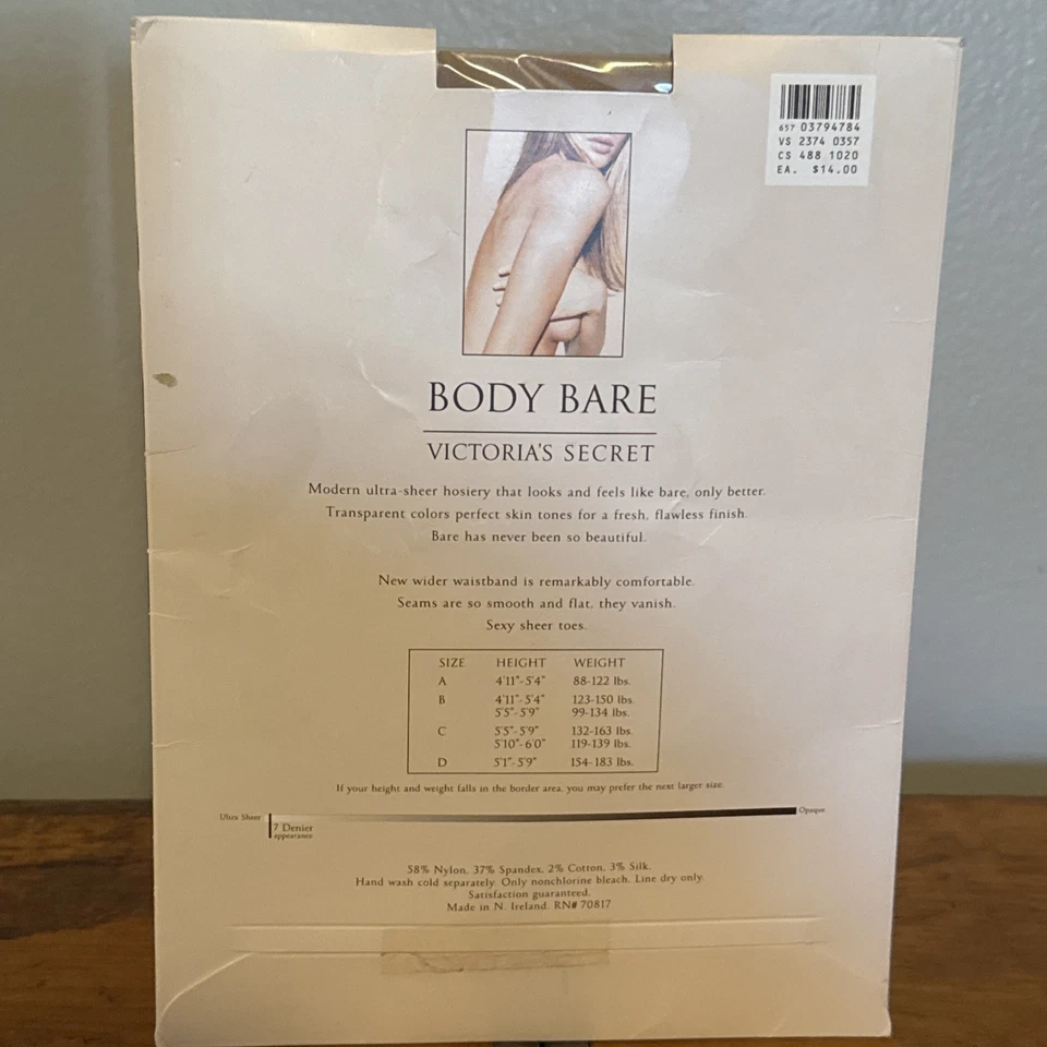 Pantimedias Victoria's Secret Body Desnudo Pálido Control Top Para Mujer Talla B Nuevas Foto 4 de 4