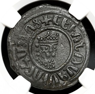 CRUSADERS Armenia. Levon I AD 1198 1219. AE Tank NGC AU Details