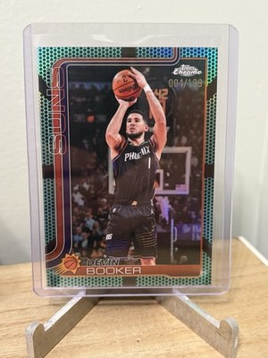 2025-26 Topps Chrome Update Devin Booker #26 Aqua Basketball Refractor /199 Suns
