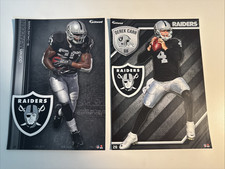 2 Oakland Raiders Fathead 2013/15 NFL Tradeable Decals Carr McFadden