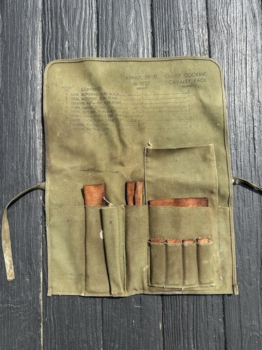 1951 Korean War US Army Knives Knife Roll Pouch Canvas M-1937 Cavalry Cook Mess