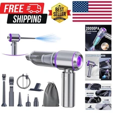 Car Vacuum Portable Cordless 20000PA High Power 4-in-1 Compressed Air Duster ...