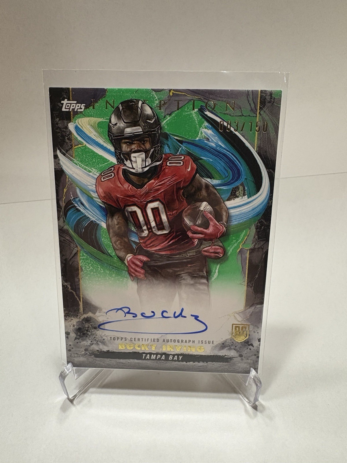 2024 Topps Inception - Rookie Autographs Bucky Irving #RA-BI Green /150 (AU, RC)